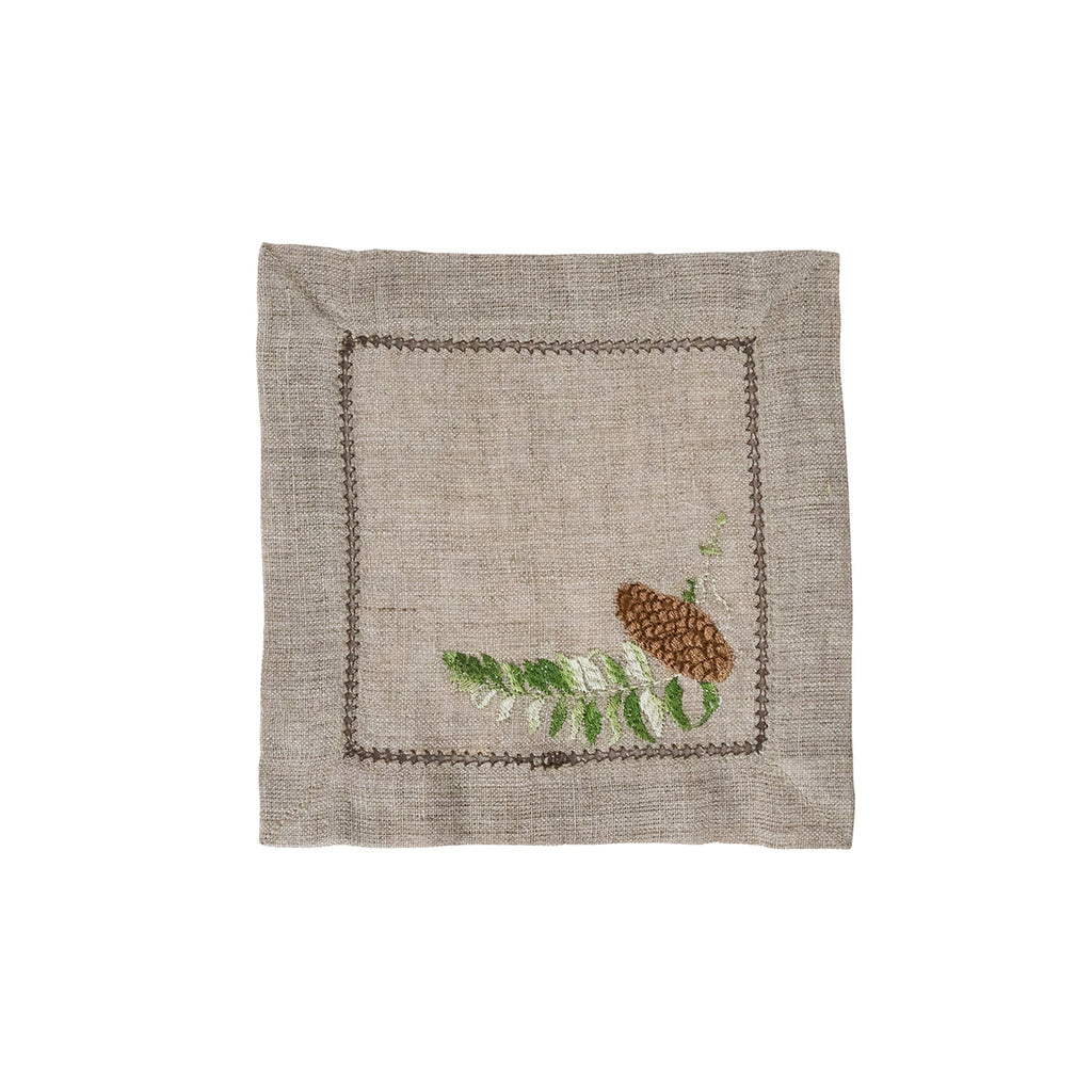 Forest Walk Cocktail Napkin Assorted in Multi, Set of 4