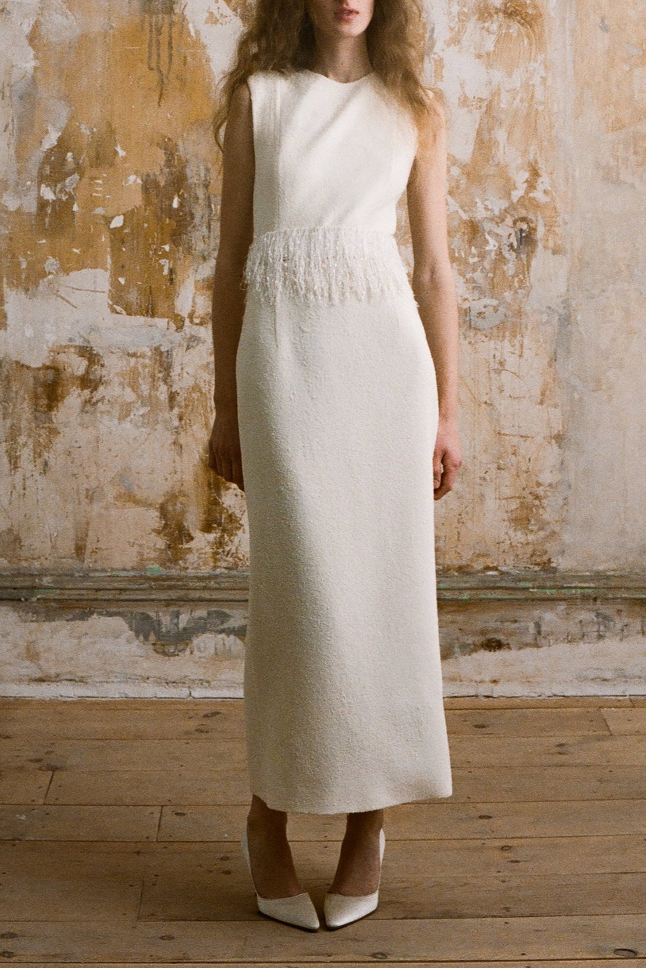 Dolores Midi Dress in Bouclé