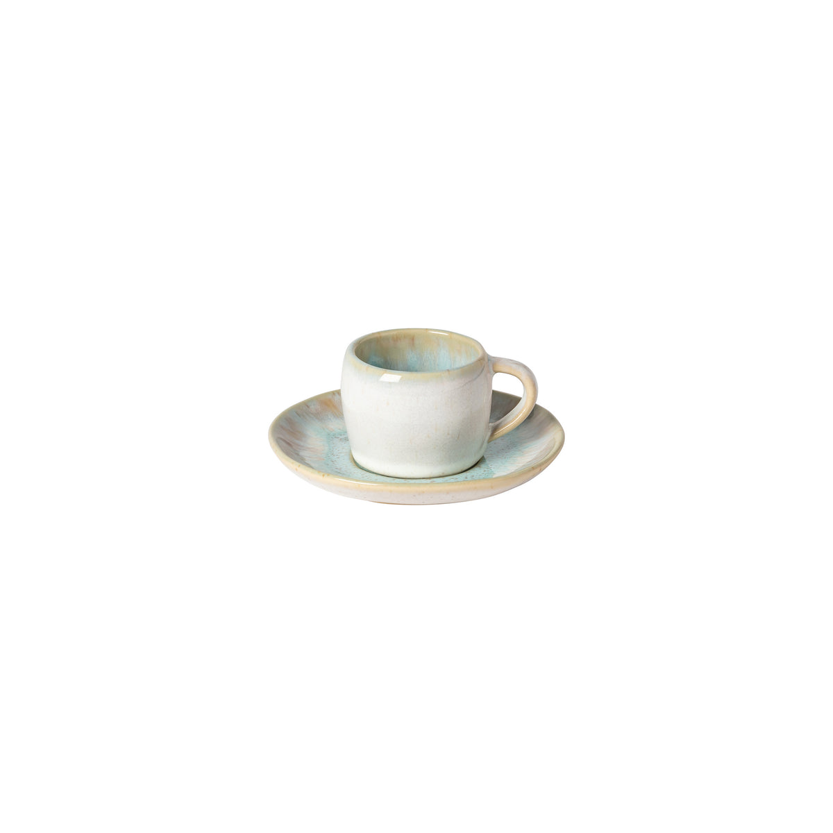 Eivissa Collection Coffee Cups & Saucers in Sea Blue, Set of 6
