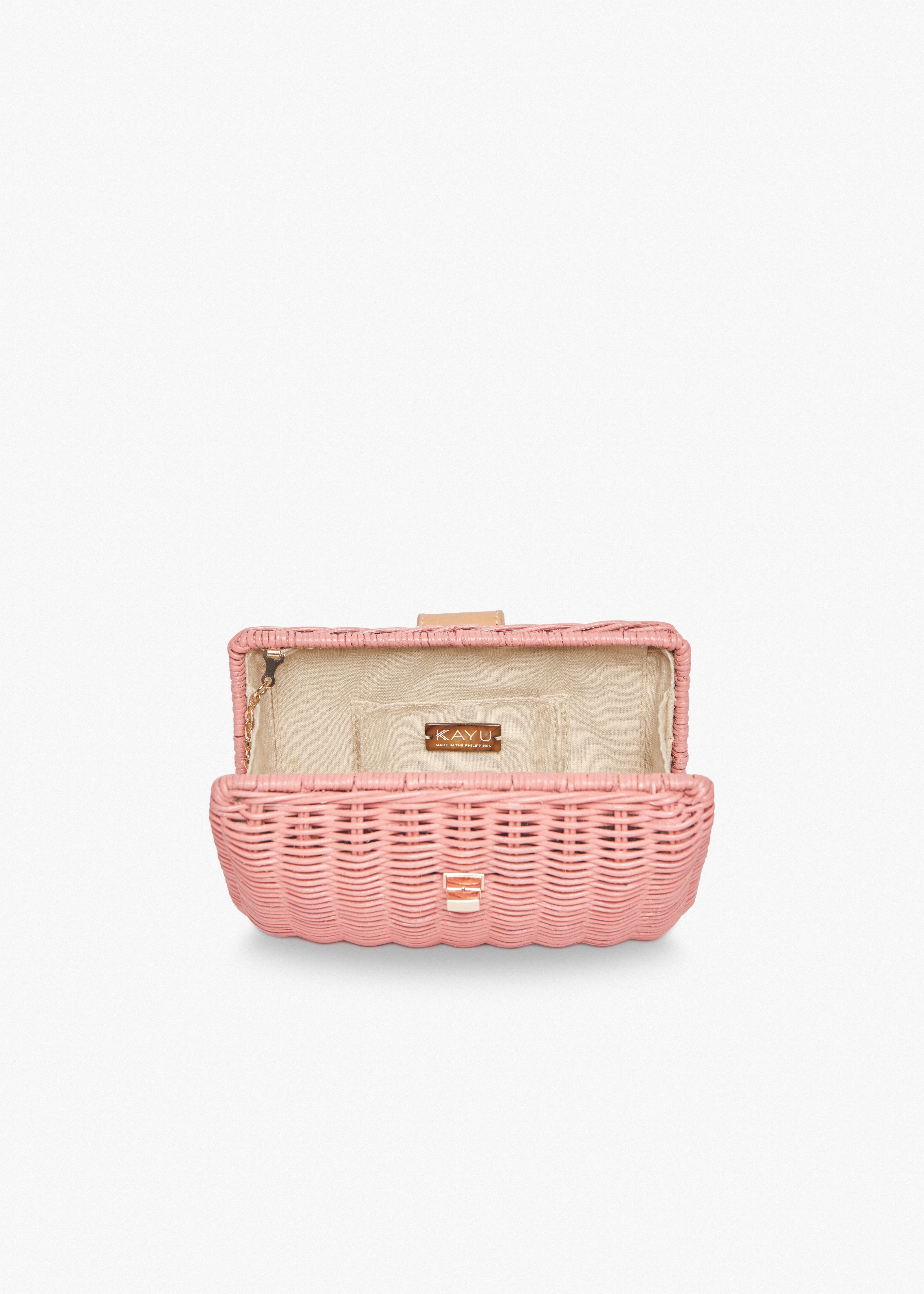 Lou Wicker Straw Clutch Bag