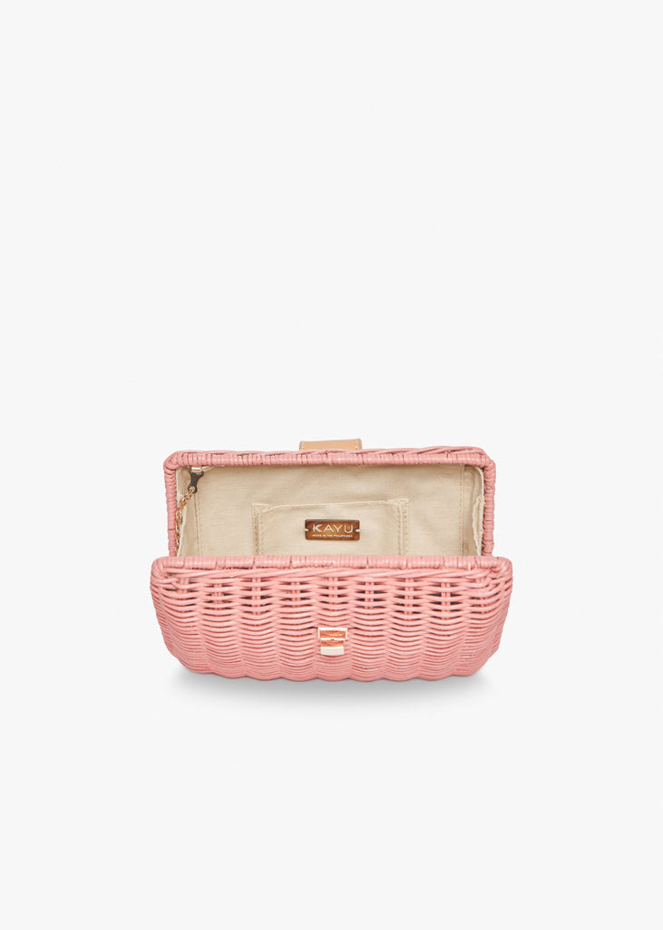 Lou Wicker Straw Clutch Bag