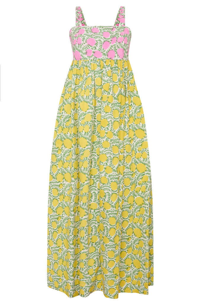 Laguna Sun Dress in Pink & Yellow