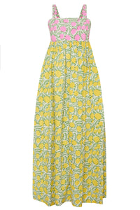 Laguna Sun Dress in Pink & Yellow