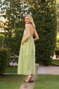 Laguna Sun Dress in Pink & Yellow