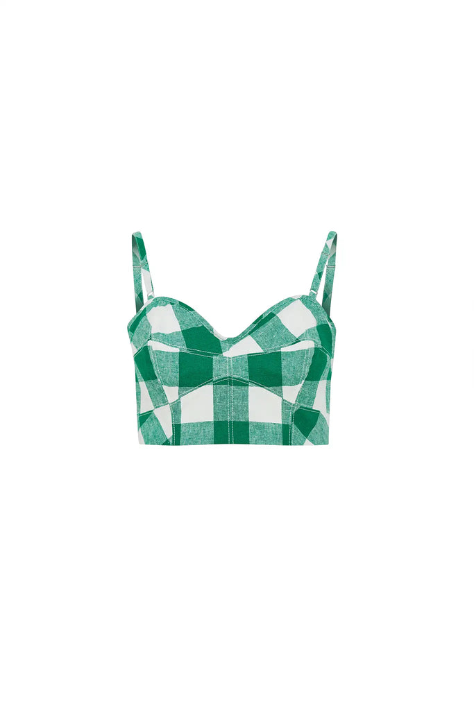 Brookie Top in Emeral Check