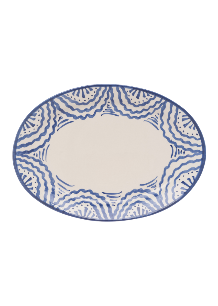 Late Afternoon Large Blue Platter
