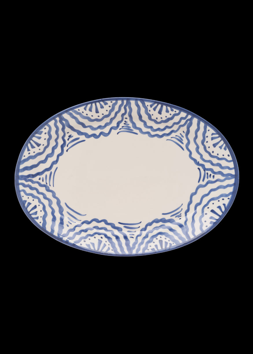 Late Afternoon Large Blue Platter