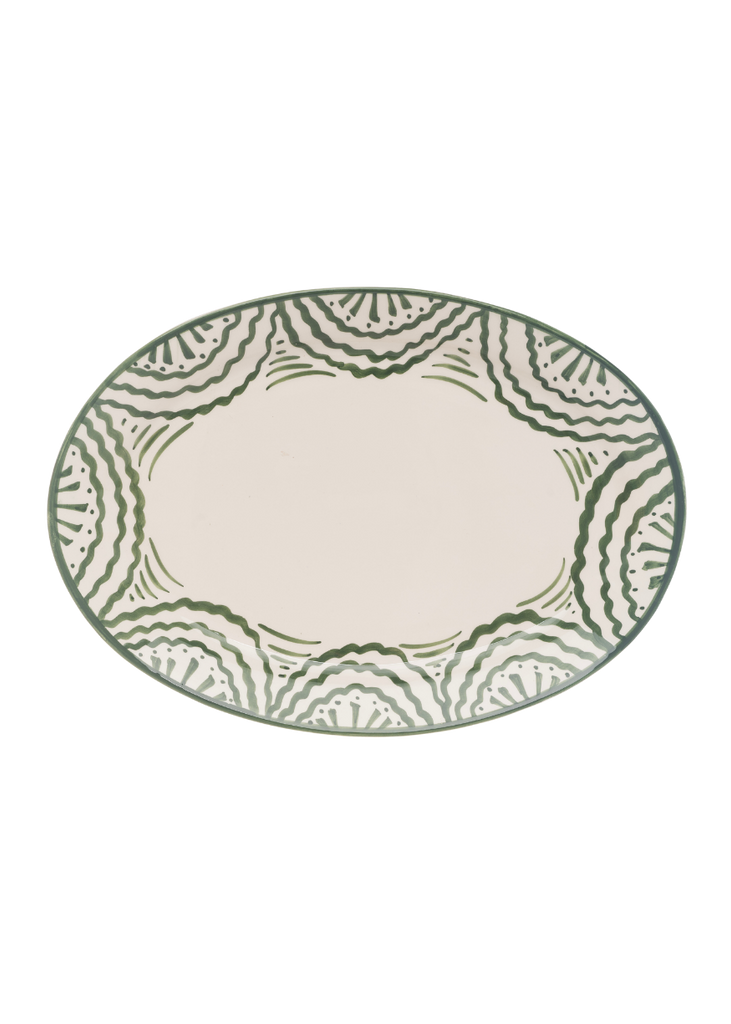 Late Afternoon Large Green Platter