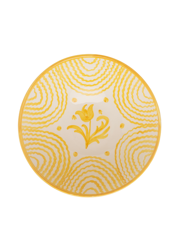 Late Afternoon Large Yellow Serving Bowl