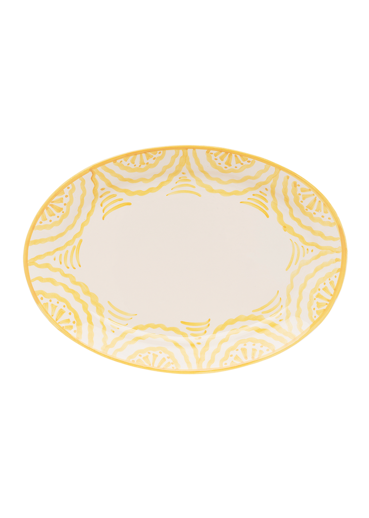 Late Afternoon Tableware Large Yellow Serving Platter