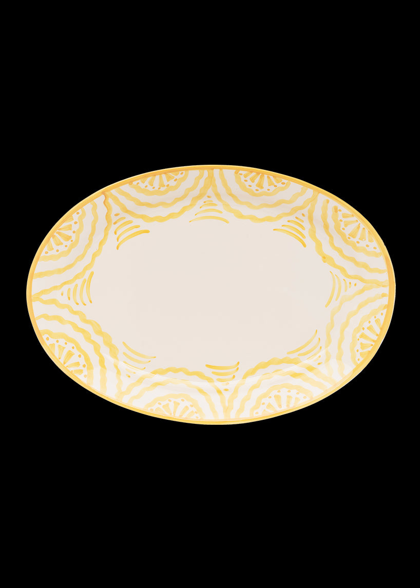 Late Afternoon Tableware Large Yellow Serving Platter