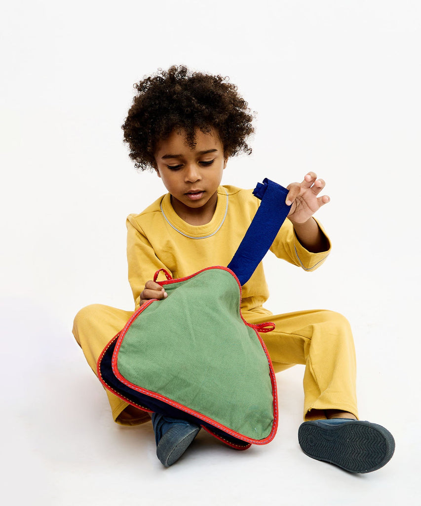 Large Zip Bag in Cool Color Block