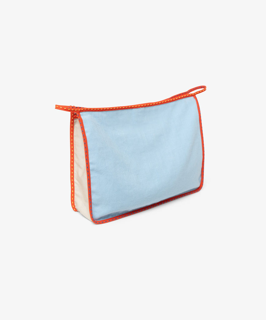 Large Zip Bag in Warm Color Block