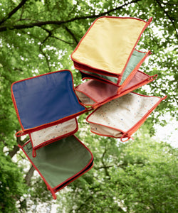 Large Zip Bag in Warm Color Block