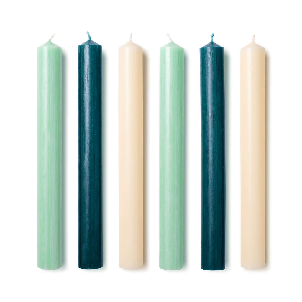 Issy Granger | Green Wax Coloured Dinner Candles