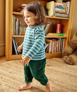 Edward Baby T-Shirt in Forest Stripe