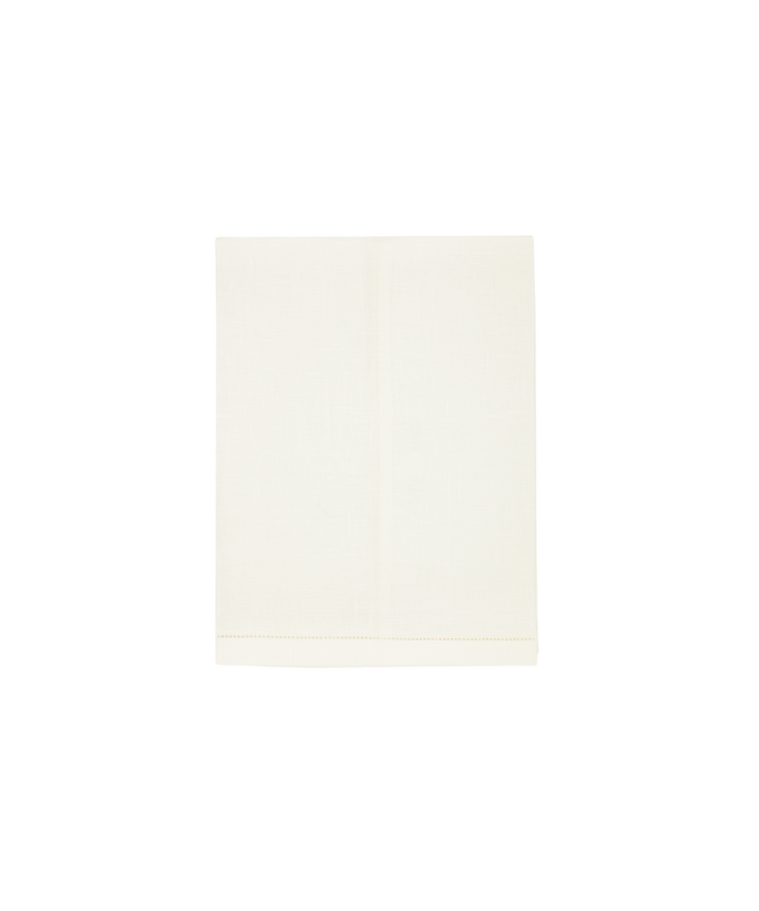 Rebecca Udall, Luxury Classic Hemstitch Linen Hand Towel, White