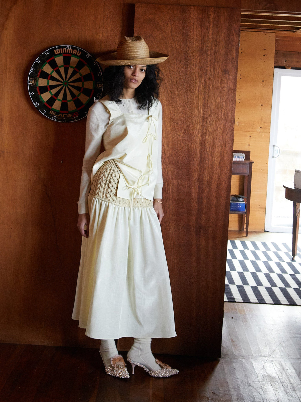 Mekas Knit Combo Drop Waist Skirt Skirt Lingua Franca