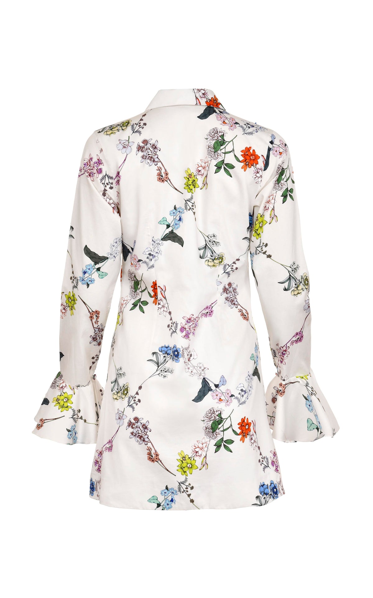 Cate Cotton Flowers Mini Dress