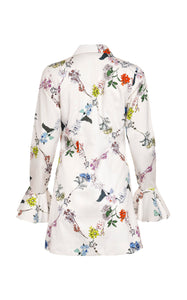 Cate Cotton Flowers Mini Dress