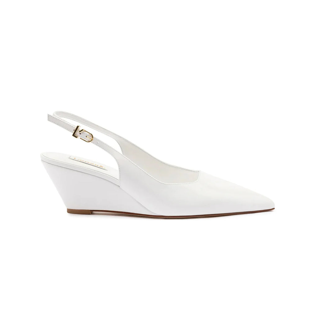 Loulou Pump in White Patent Leather