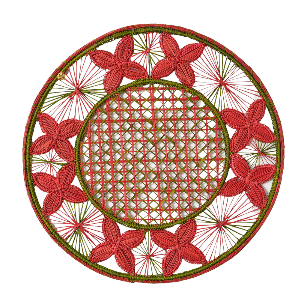 Louloudi Woven Placemat in Burgundy
