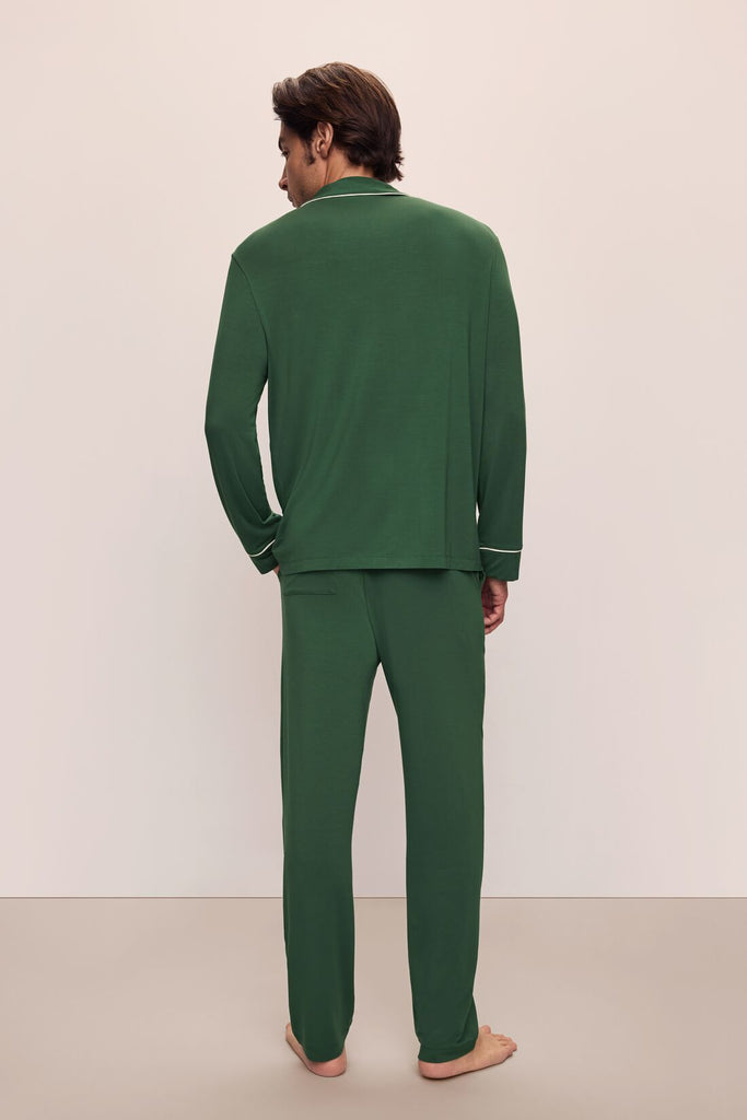 William Pj Set In Forest Green/Ivory