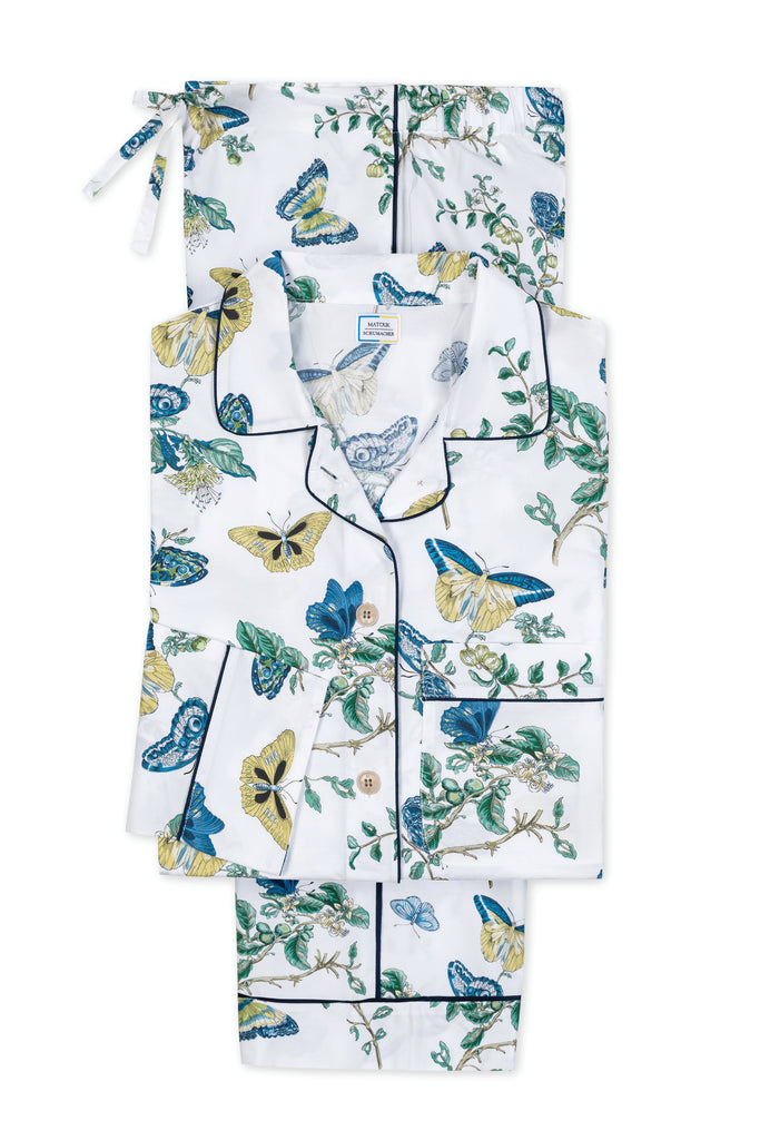Luca Pajama Set in Baudin Butterfly Blue