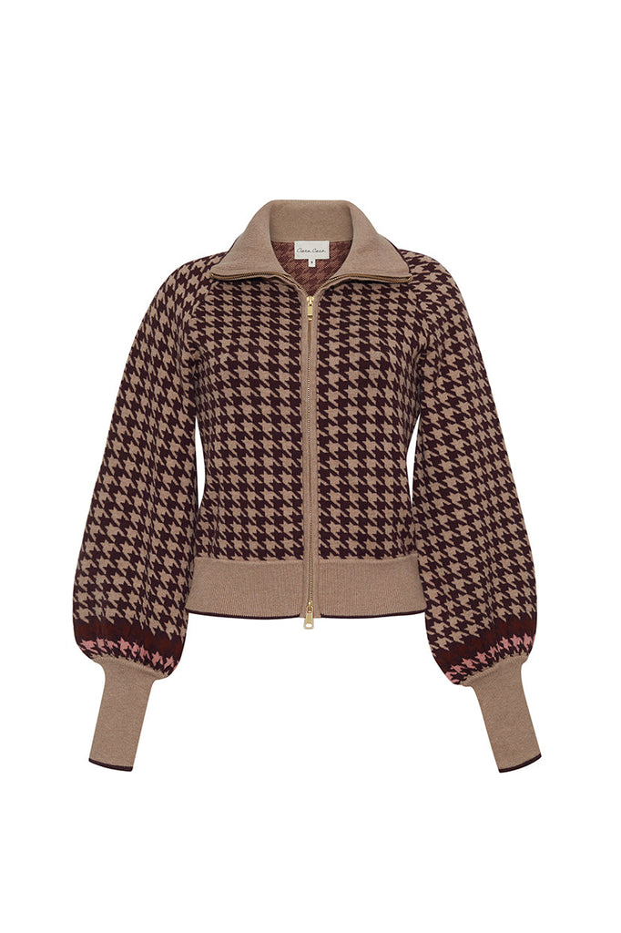 Lyss Jacket in Houndstooth Multi Taupe