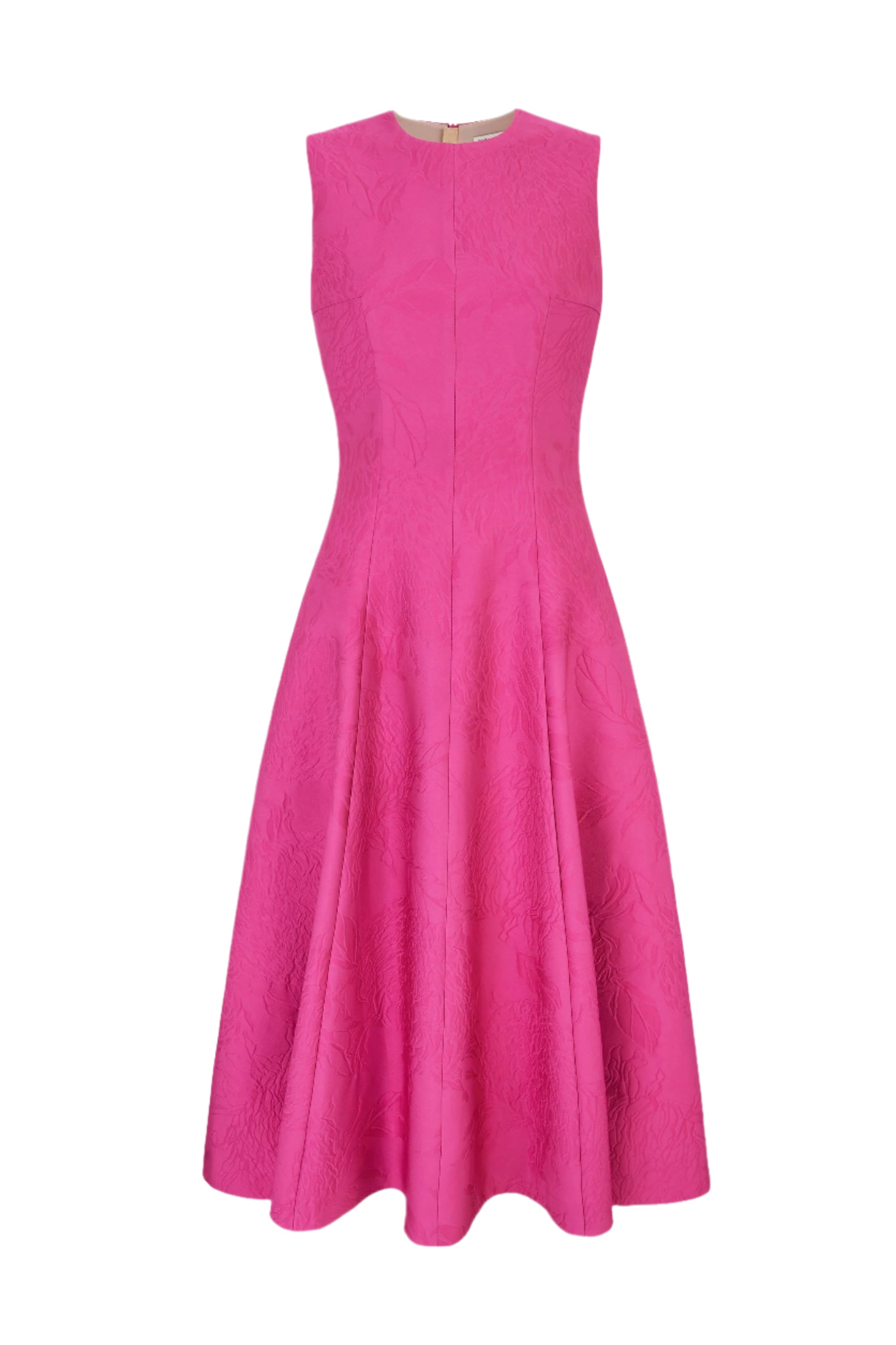 Mara Dress In Hot Pink Embossed Cloque