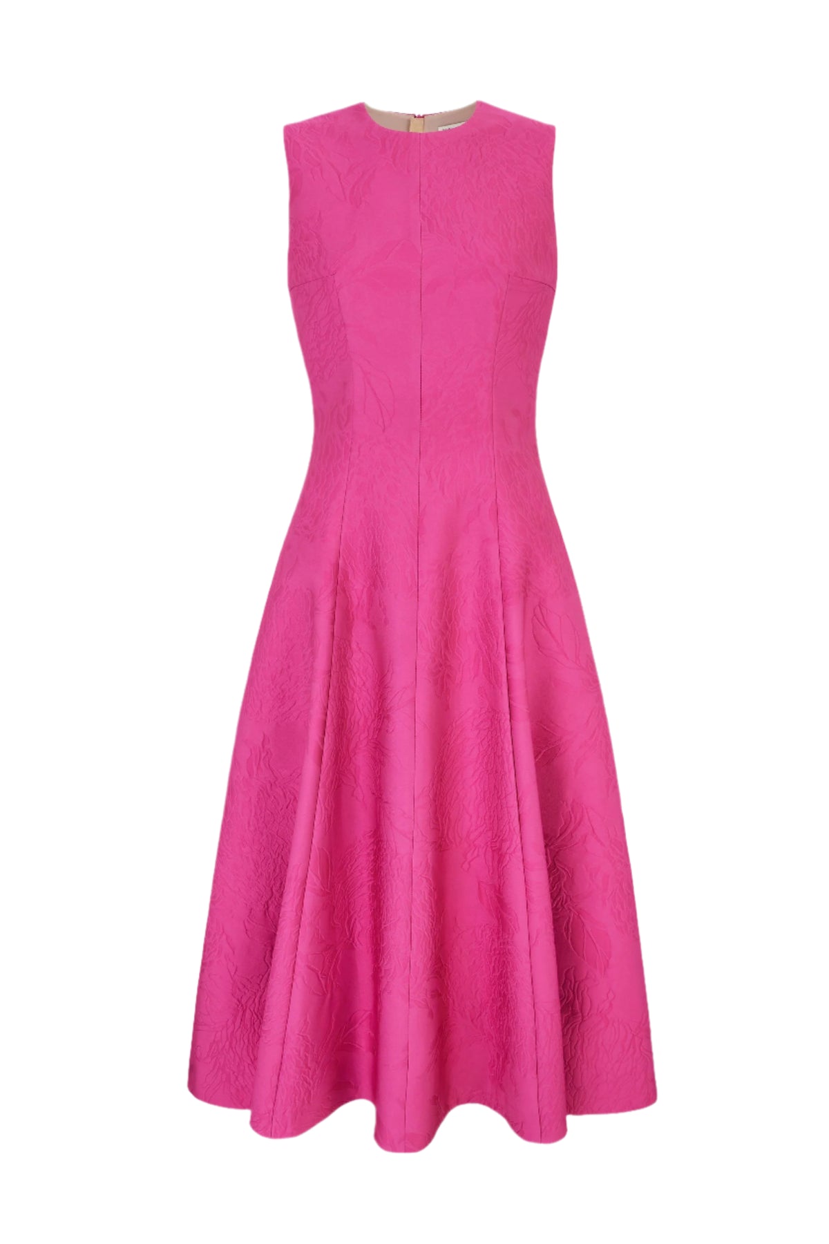 Mara Dress In Hot Pink Embossed Cloque