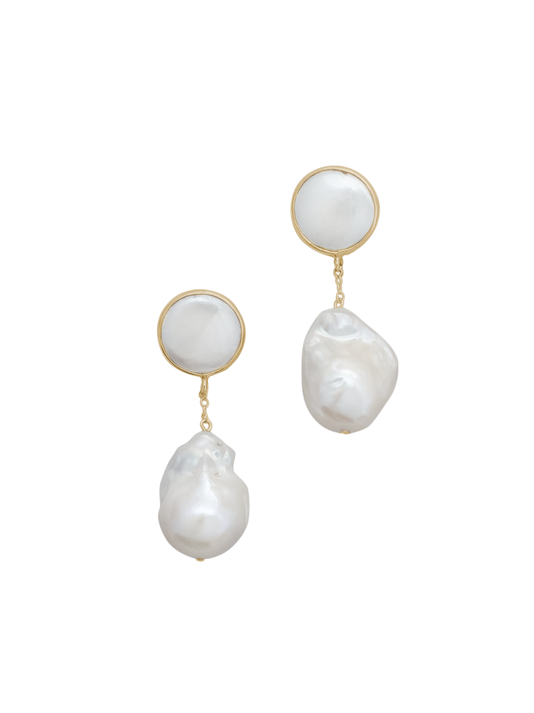 Maren Earrings in White