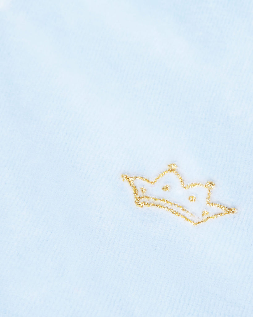 Tino Crown Velour Loungewear Set in Child Dusty Blue