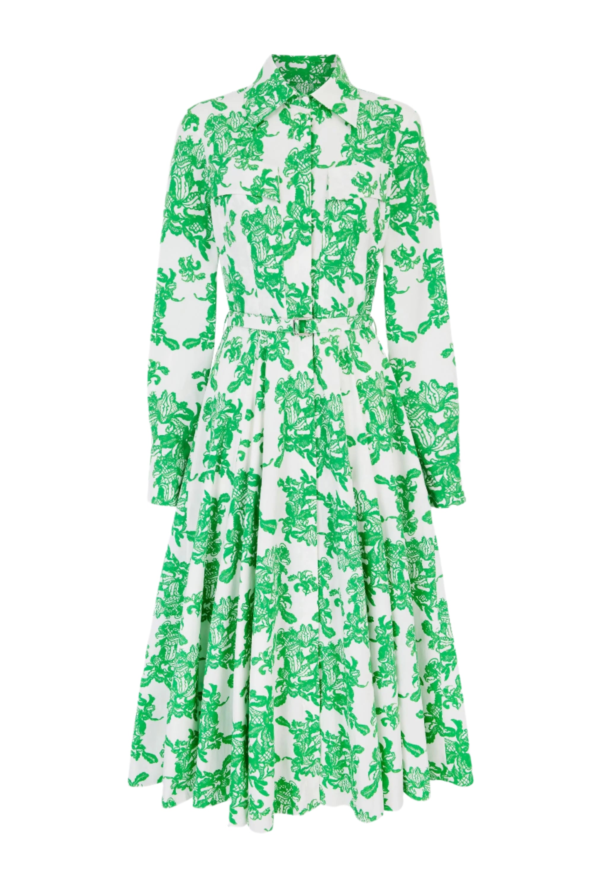 Emmalyna Dress In Guipure Floral Cotton Poplin