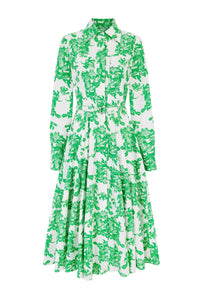 Emmalyna Dress In Guipure Floral Cotton Poplin