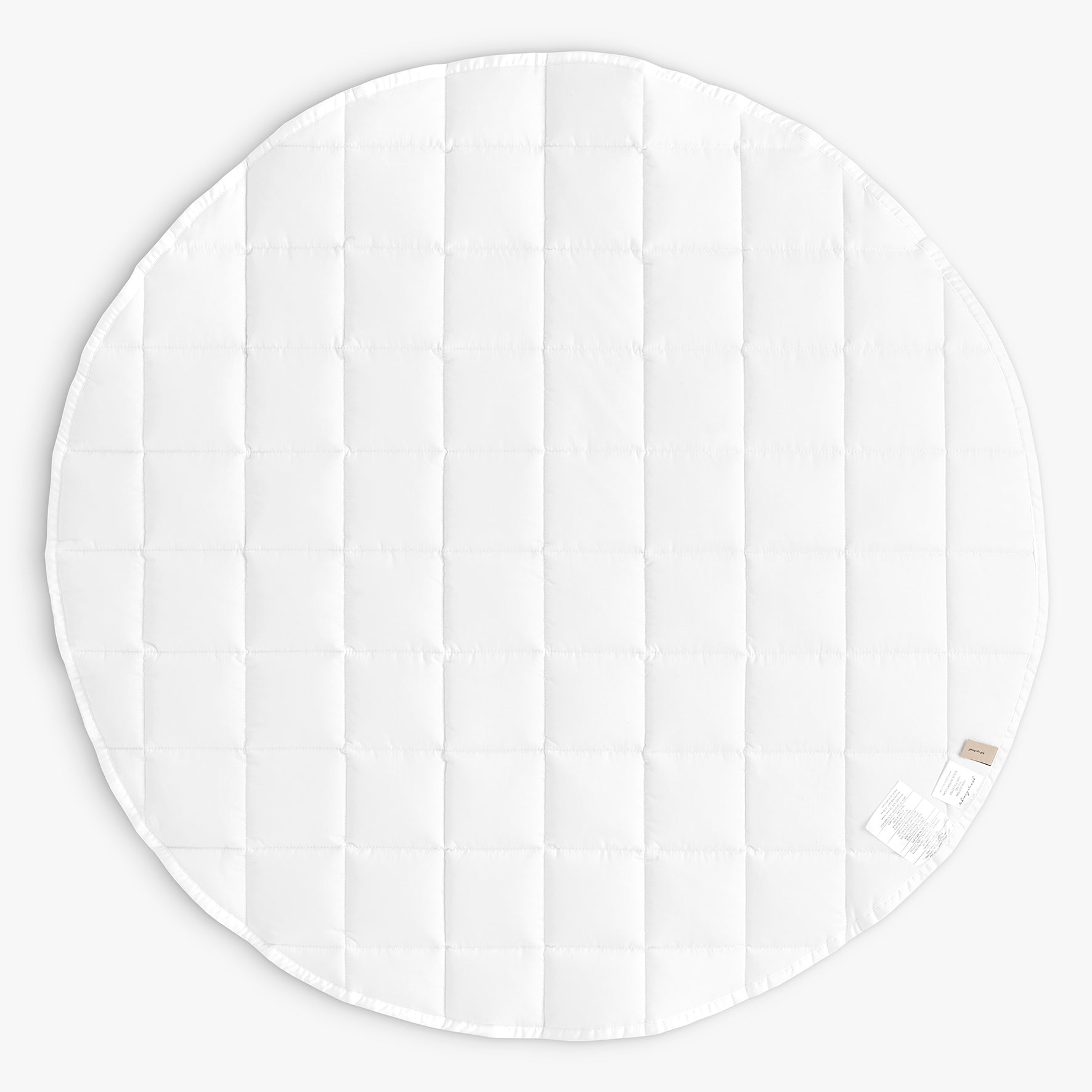 Picnic Gingham Play Mat in Green, Backside Solid White