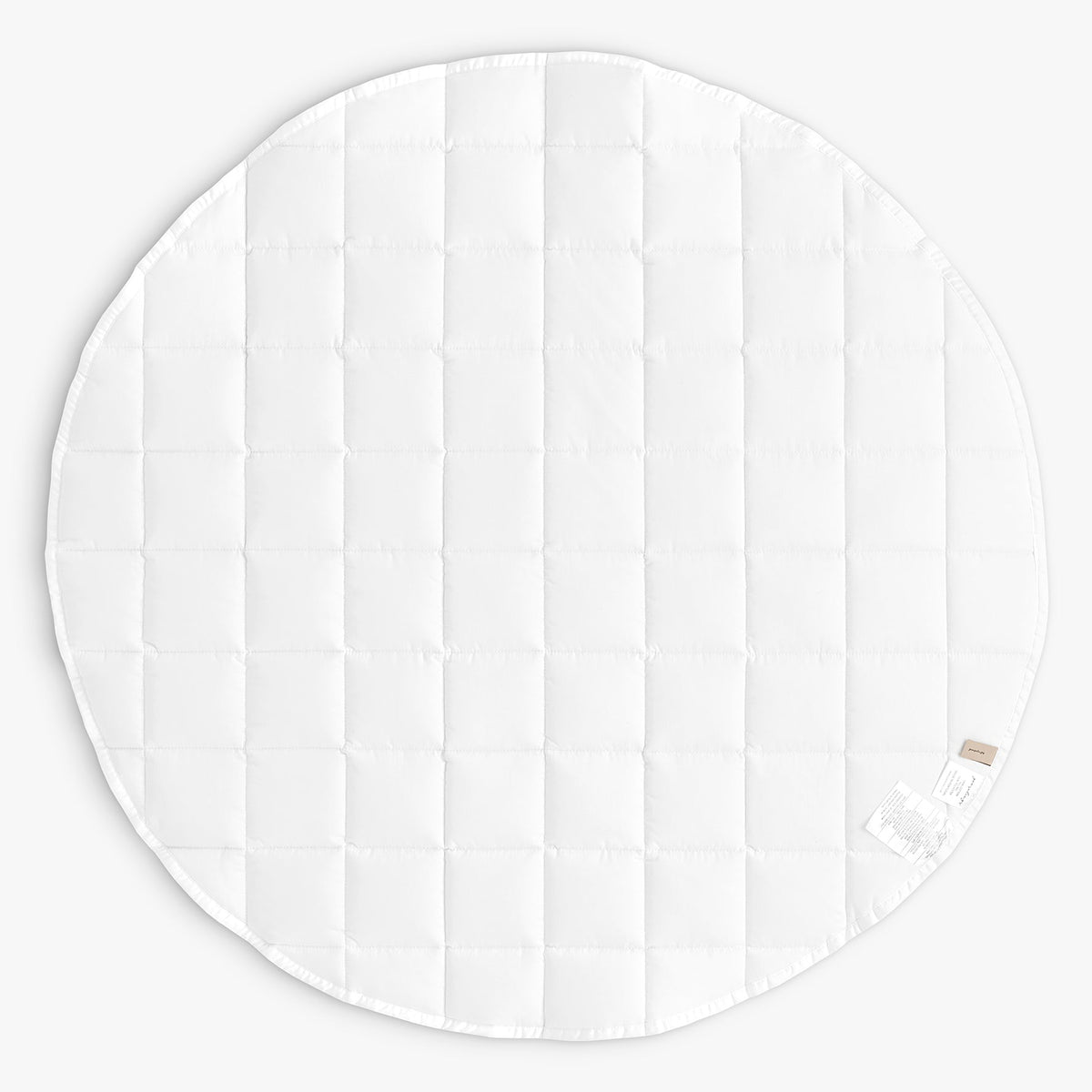 Picnic Gingham Play Mat in Green, Backside Solid White