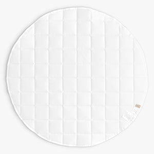 Picnic Gingham Play Mat in Green, Backside Solid White