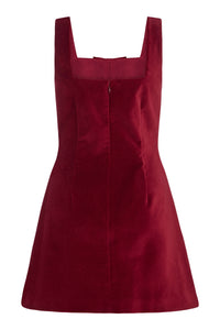 Jeanine Burgundy Velvet Mini Dress