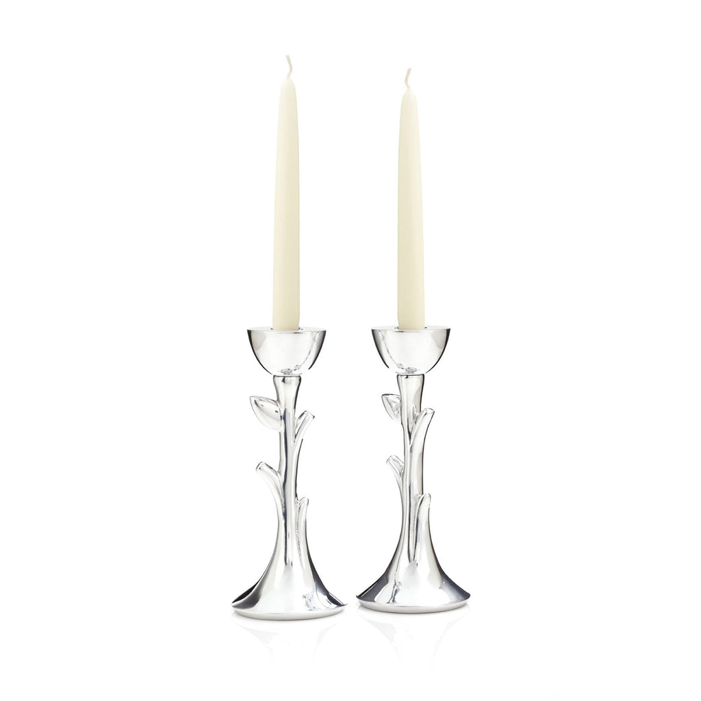 Judaica Tree of Life Sabbath Candlesticks, Set of 2