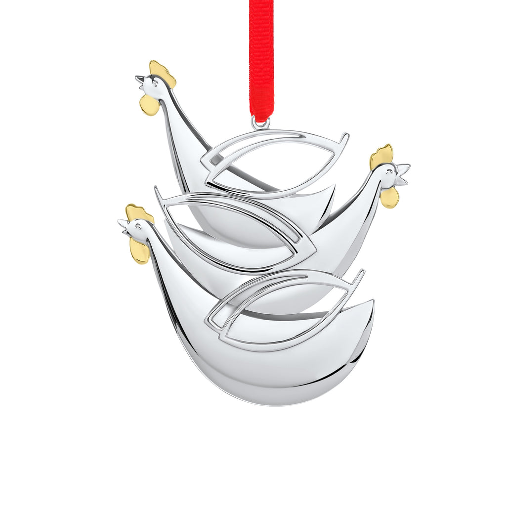 12 Days of Christmas Ornament, Three French Hens