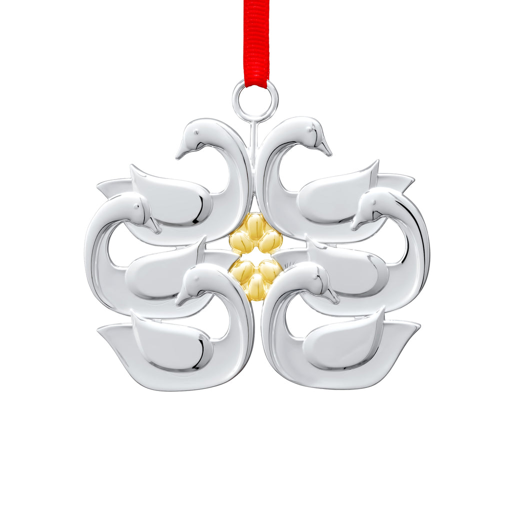 12 Days of Christmas Ornament, Six Geese a Laying