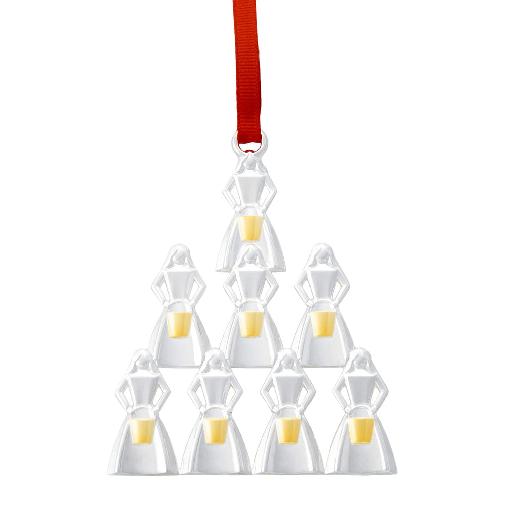 12 Days of Christmas Ornament, Eight Maids a Milking