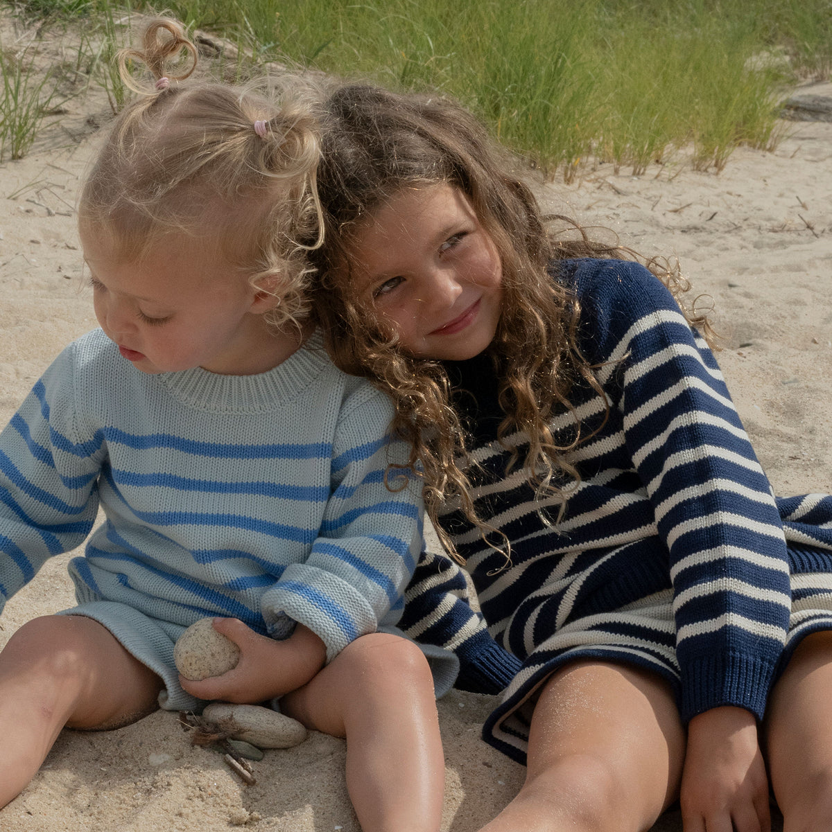 Unisex Light Blue Knit Short