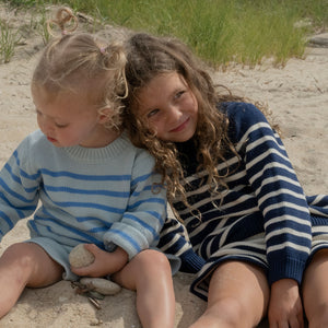 Unisex Light Blue Knit Short