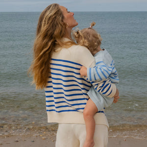 Unisex Light Blue Knit Short