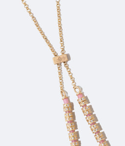 Manon Slider Necklace in Coral