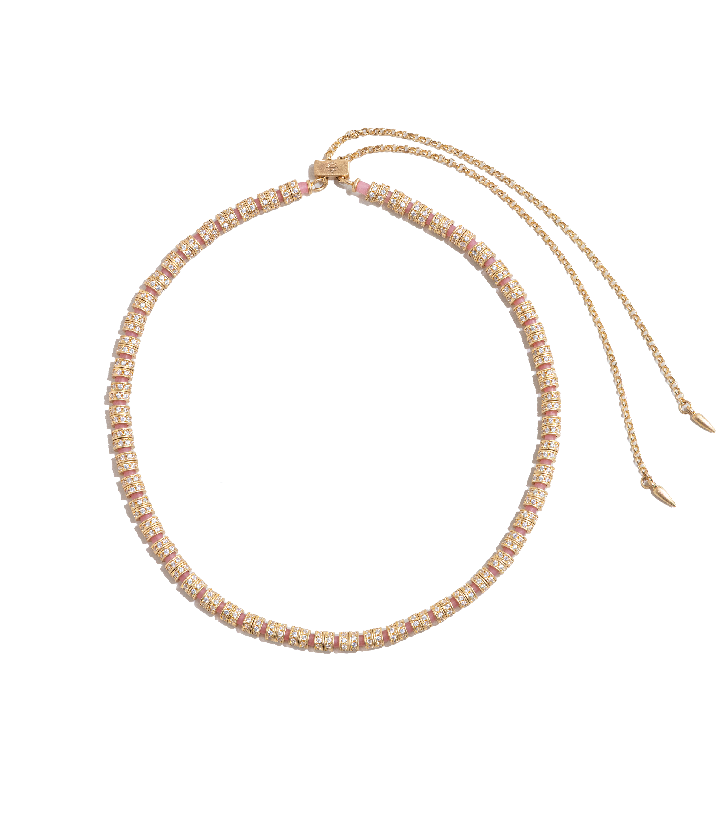 Manon Slider Necklace in Coral