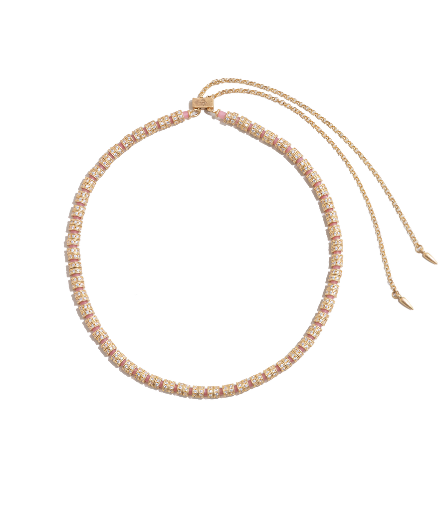 Manon Slider Necklace in Coral