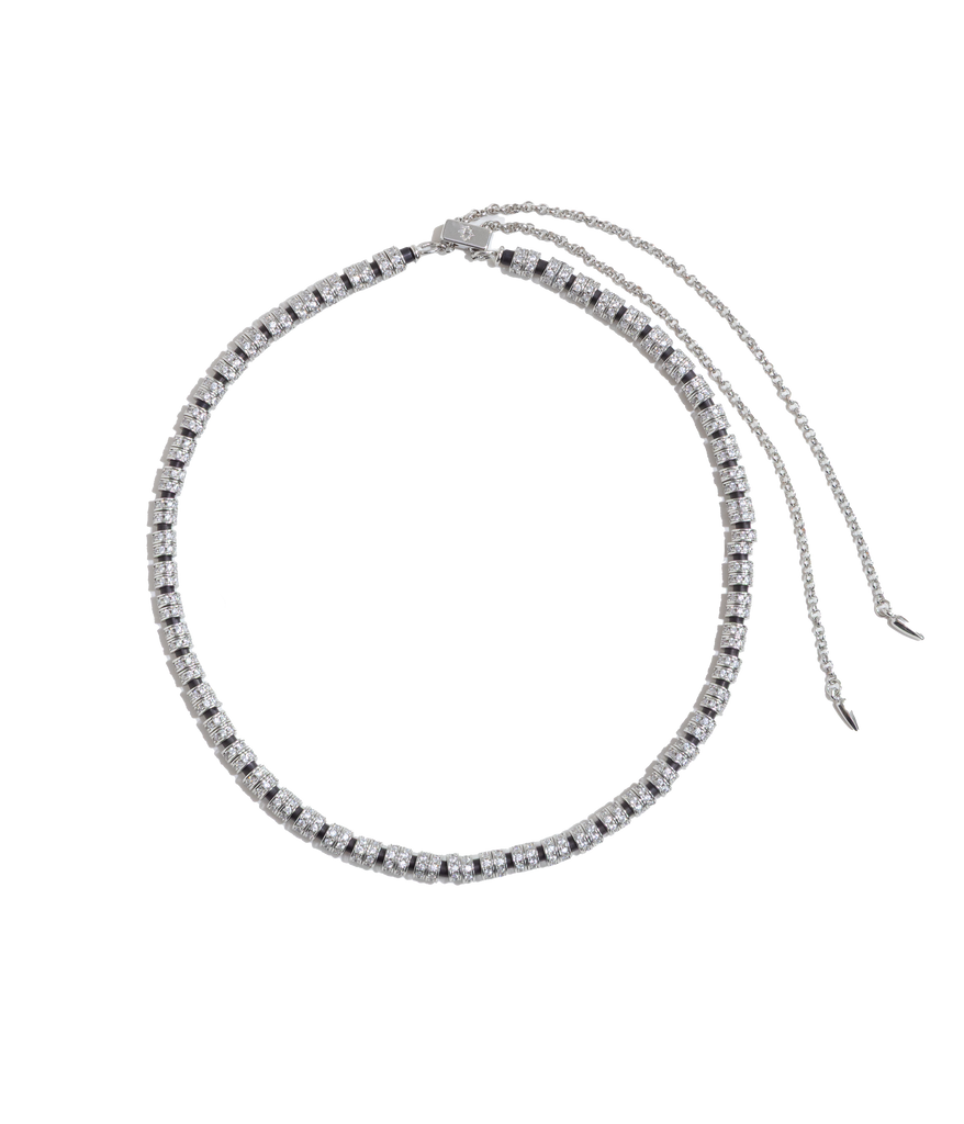 Manon Slider Necklace in Jet